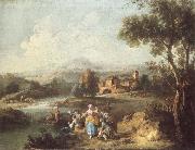 Landscape with a Group of Figures Fishing ZAIS, Giuseppe